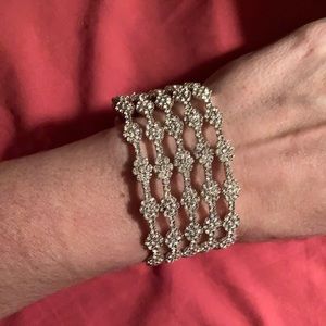 Rhinestone cuff bracelet.